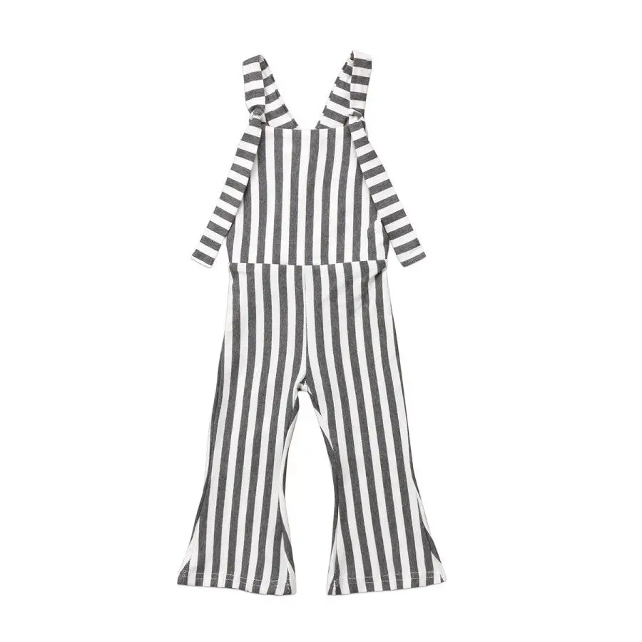 Children Clothing Girl Overalls Toddler Kids Baby Girl Striped Brace