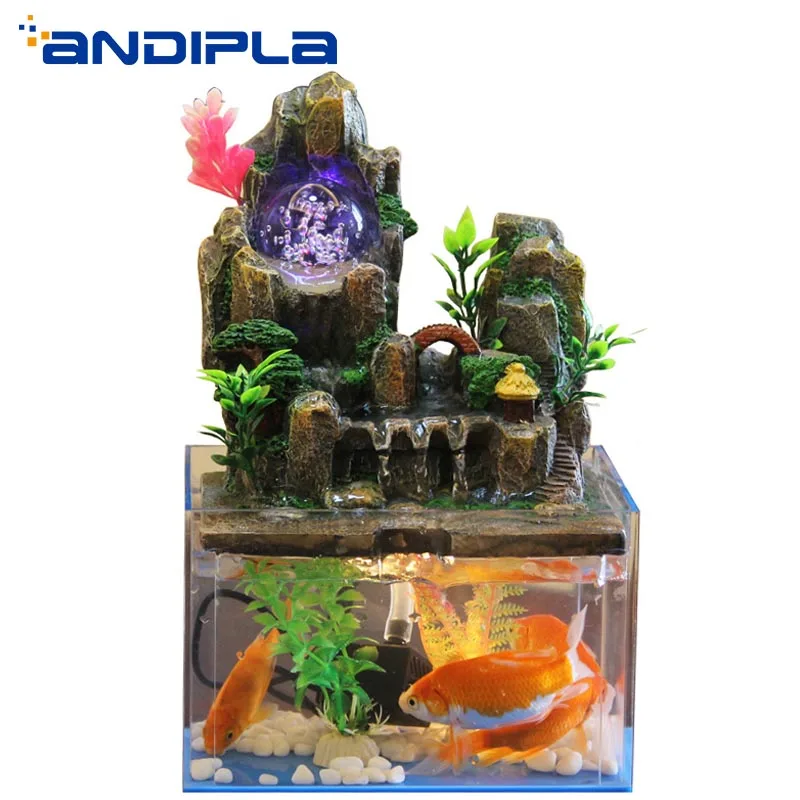 Buy Creative Rockery Flowing Water Fountain Fish Tank
