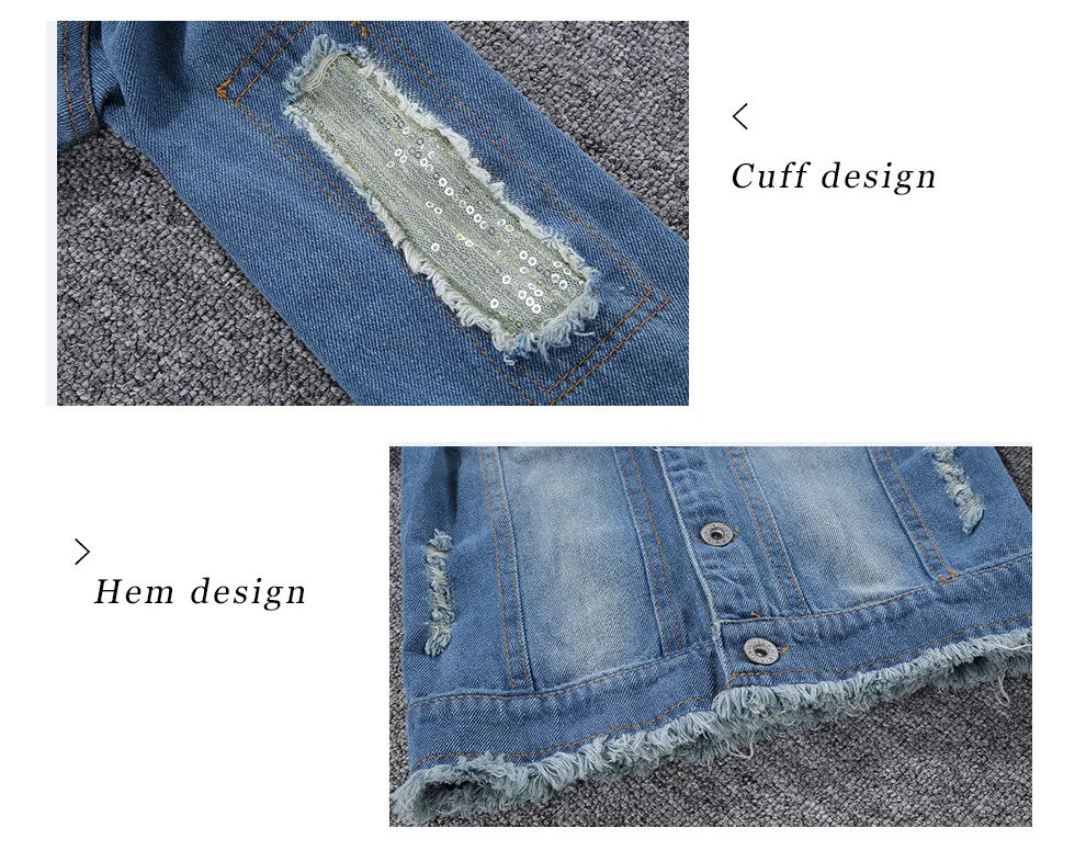 Dollplus/Весенняя джинсовая куртка для девочек, пальто Детская верхняя одежда и пальто для девочек детская одежда топы, осенние куртки для малышей