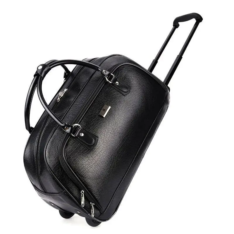 

Women's Large-capacity Travel Bag Pu Heavy-duty Rolling Luggage Women's Trolley Luggage Men's Suitcase Travel Bag with Wheels