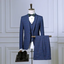 font b Mens b font 3pcs tailor font b suit b font jacket with font