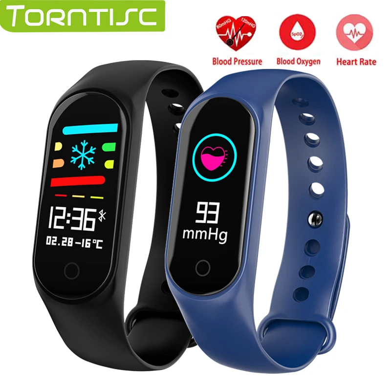 

Torntisc M3 Smart Bracelet Color-screen IP67 Fitness Tracker blood pressure oxygen Heart Rate Monitor Smart band For Android IOS