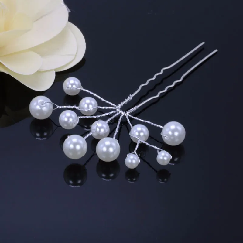 6pcs Bridal Hair Pins Wedding Hairpin Handmade Artifical Pearl Engagement Jewelry Accessory Headwear High Quality Free Shipping1