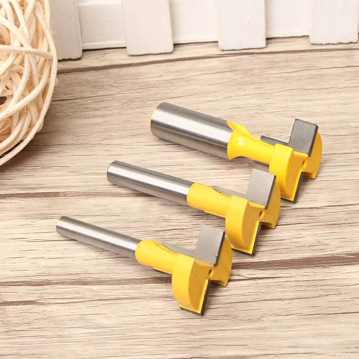 

8mm Trim Router Bit 1/2 inch 1/4 inch Shank Wood Woodworking Tool Router Bits Straight Milling Cutter for Carbide Cutting Cutter