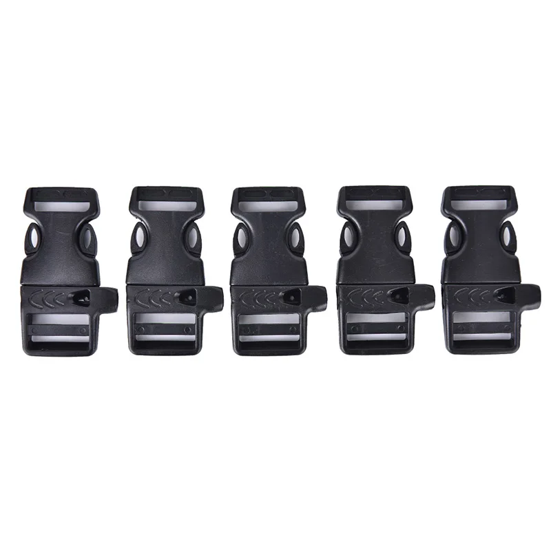 صفارة إنقاذ مشبك البلاستيك منحني الجانب فك إبزيمات ل Paracord سوار/على ظهره 5 قطعة/الحزمة