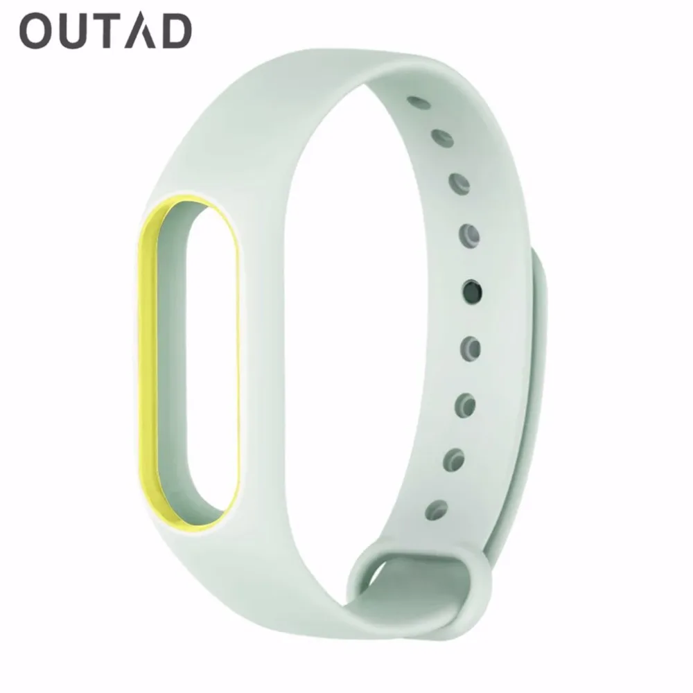 OUTAD спортивные часы мужские наручные часы силиконовый ремешок для Xiaomi Band 2 флуоресцентный аксессуар анти-потеря светящийся браслет Замена