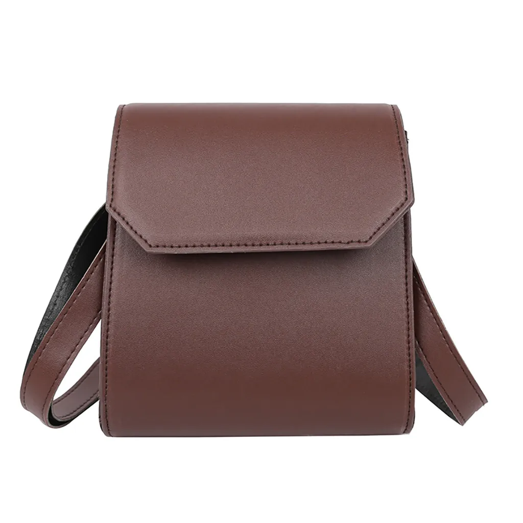 

Maison Fabre Women Small Square Bag Fashion Women Simple Wild Chain Shoulder Bag Solid Cover PU Leather Diagonal Package De27