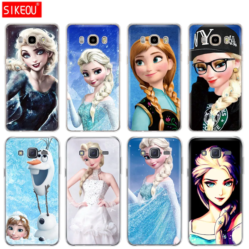 

silicone cover phone case for Samsung Galaxy J1 J2 J3 J5 J7 MINI 2016 2015 prime Punk Elsa Tattoo Princess
