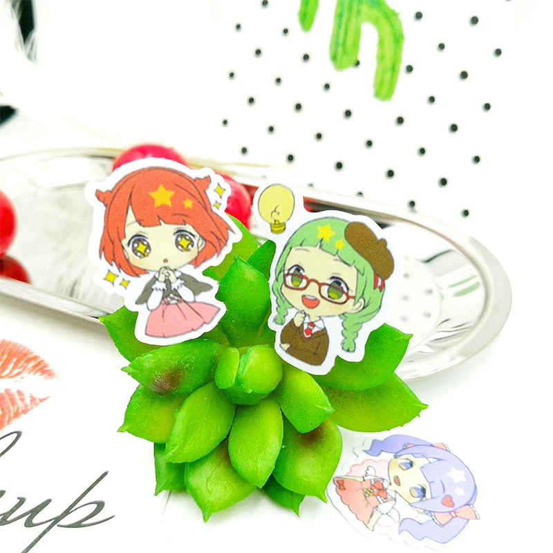 

20/40pcs Beautiful Japanese Little Girl Clip Art Decorative Stickers DIY Craft Album Children Random Not Repeat