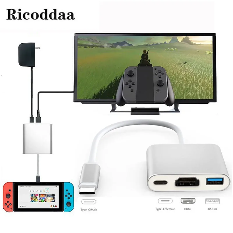 Переходник HDMI Type C для Nintendo Switch мини Док станция консолей NS аксессуары