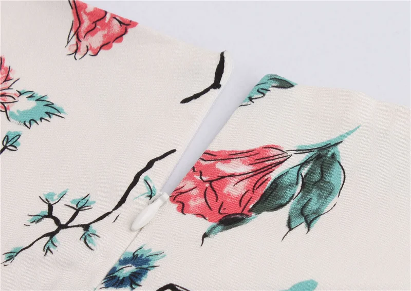 Kostlish 9 Style Print Summer Dress Women 2017 Sleeveless Swing 1950s Hepburn Vintage Tunic Dress Elegant Party Dresses Sundress (57)