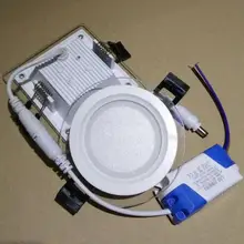 С регулируемой яркостью панельный локальный светодиодный светильник квадратный Стекло Панель огни высокой Яркость потолочные встраиваемые светильники для дома SMD5730 AC110V AC220V