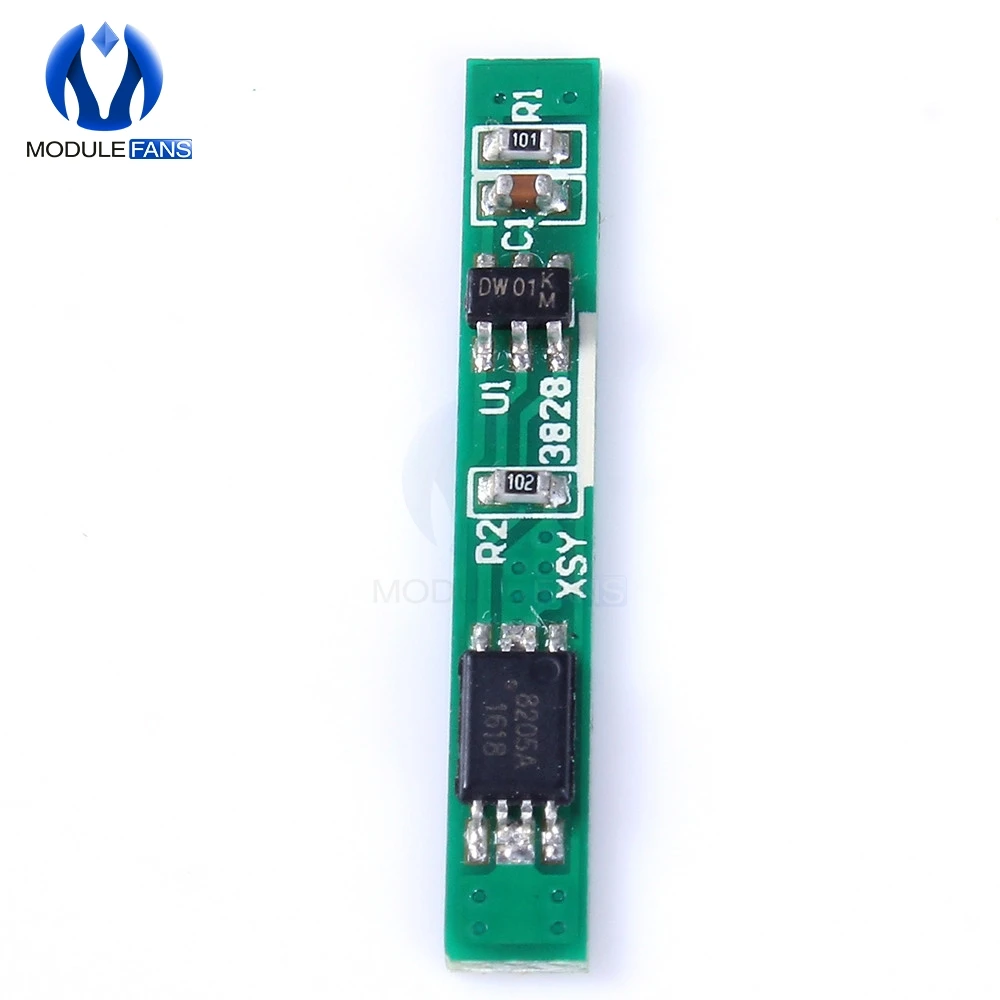 5 шт. DC CC CV 1S модуль защиты литиевой батареи BMS PCM PCB полимер над разрядом заряда литий-ионная Защитная плата 3,7 в 2.5A