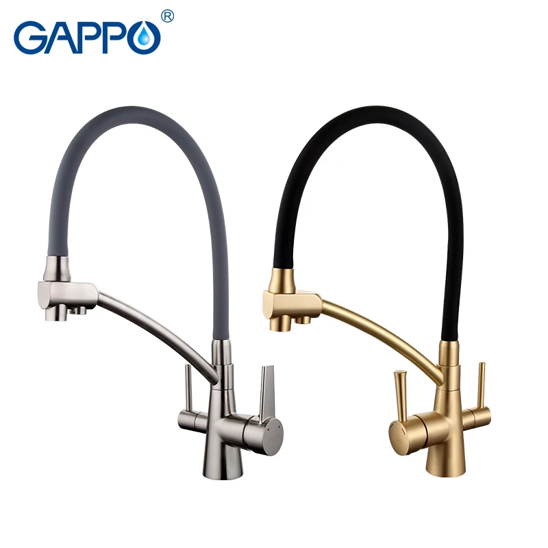  Gappo black kitchen sink faucet 3 way water filter tap brass kitchen mixer Kitchen Put Out Faucet K - 4000171175185