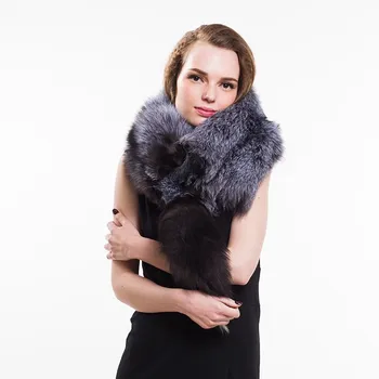 

Fox Real Fur Scarves Women Winter Real Natural Fox Fur Neck Collar Warm Soft Fashion Elegant Genuine Real Fox Fur Scarf