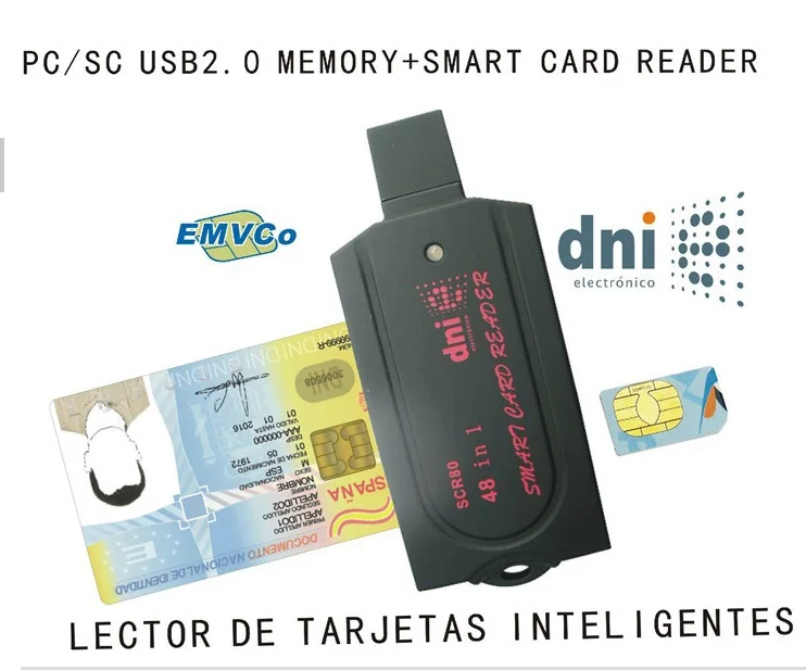 USB считыватель смарт карт ПК/sc scr80 поддержка SD(7 в 1) micro SD MS(3 M2 SIM iso7816 ic карта с SDK