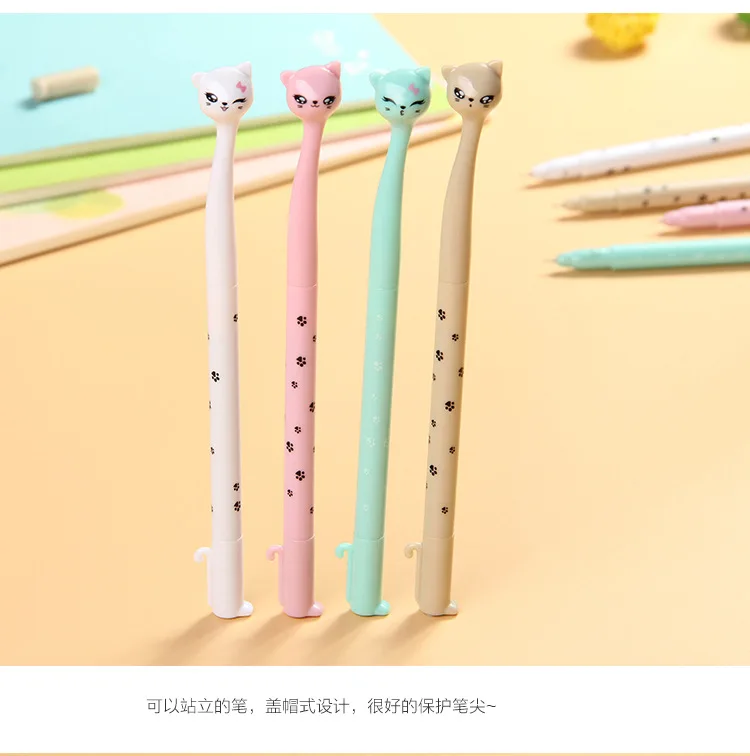 8pcs-lot-cat-face-Gel-Pens-Set-Kawaii-School-Supplies-Office-Stationary-Photo-Album-Kawaii-kute (3)