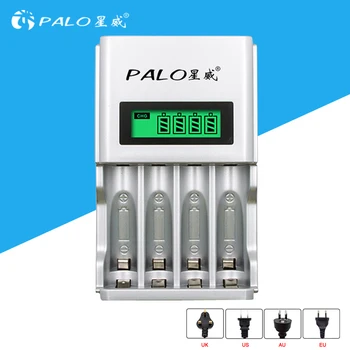 

PALO 1.2V 4 slots battery charger for AA AAA NI-MH/NI-CD rechargeable battery with LCD display free shipping