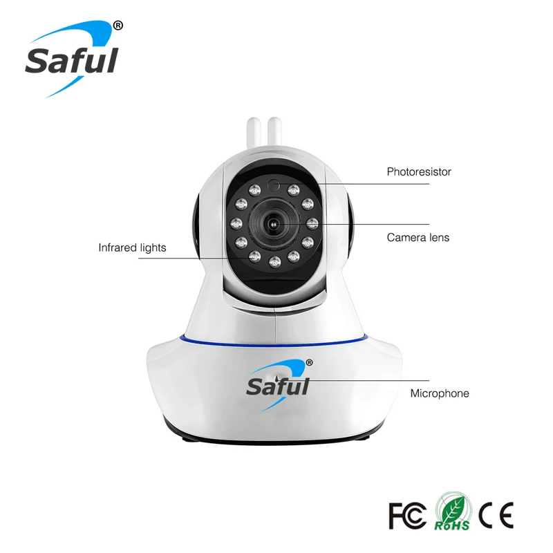 Saful 1080P Wireless IP Camera 2MP MWifi CMOS Night Vision H264 IR Cut baby monitor Camera Motion Detection Smart Home Security