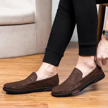 

Rommedal New Men's Genuine Leather Loafers Extra Soft Shoes Men Casual Slip-on Driving Shoes Man Loafers Men Four Season Shoes