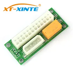 XT-XINTE ATX 24Pin Molex 4Pin двойной PSU Питание синхронизации Starter Extender Cable Card для БТД Шахтер машина