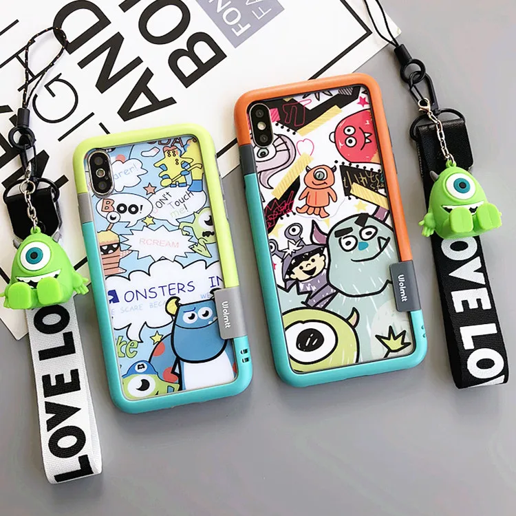 Для iphone XS max monsters пленка из закаленного стекла + Мягкий бампер для X XR 7 plus 6 6s P 8 Sullivan