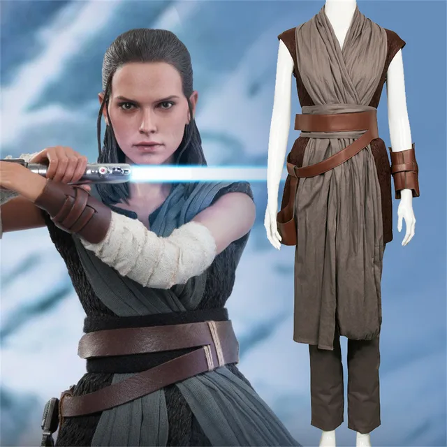Star Wars 8 The Last Jedi Rey Costume Rey Cosplay Full Set Halloween