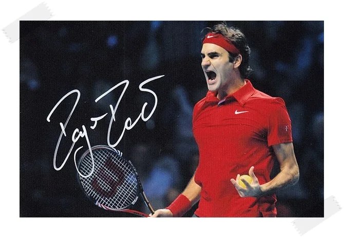 ロジャー•フェデラー 直筆サイン•カード