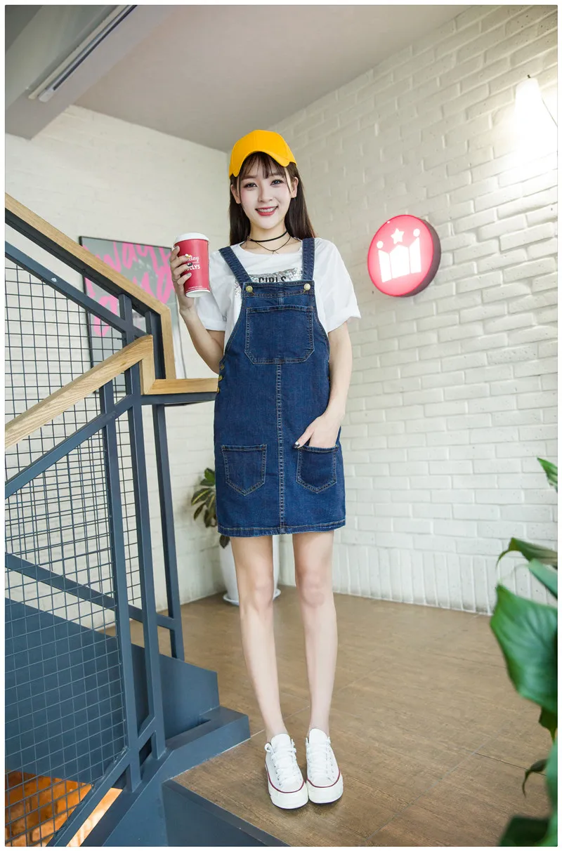 denim skirt overalls knee length