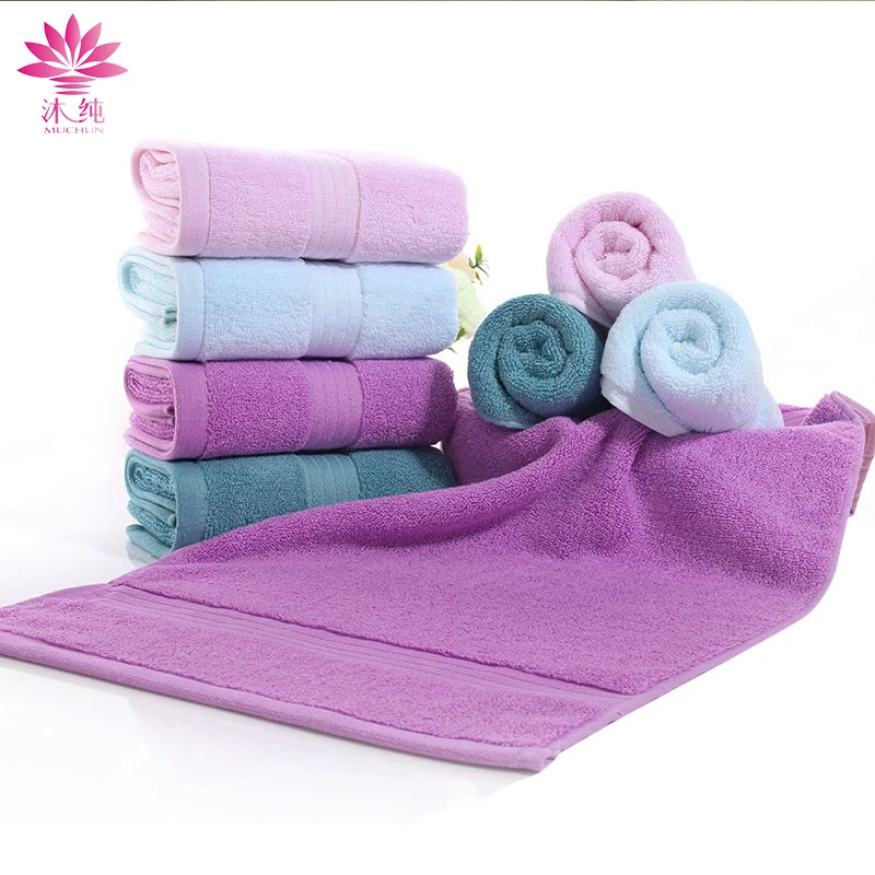 muchun Brand towels Soft Washrag Single Color Jacquard Satin Craft