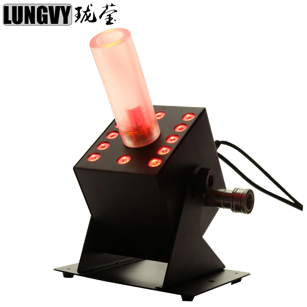 Бесплатная доставка молочно белая Колонка 12х3вт RGB 3в1 легкий угол Led Co2 струйная