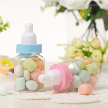 6pcs/set Cute Feeding Bottle Shape Candy Boxes For Event Christening Party Wedding Party Birthday Baby Shower Favors Gifts Decor