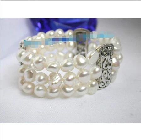 

Free shipping >>>>>>Genuine! 3S stretchy big baroque white pearls bracelet