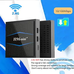 H96 мини Smart Tv Box Android 7,1 2,4 г 5 ГГц Wi-Fi Bluetooth 4 К Комплект Топ Коробки android Tv box Media Amlogic S905W 4 ядра 2 г 16 г