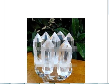 

000002103##@@7PCS long AAA NATURAL TRANSPARENT CLEAR QUARTZ CRYSTAL POINT Healing