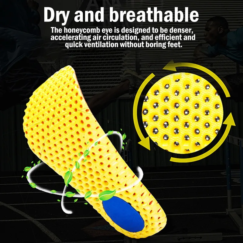 1Pair EVA Shoe Insoles Orthopedic Shoes Insert Foam Sport Running Shoes Pad Confortable Breathable Feet Soles Unisex