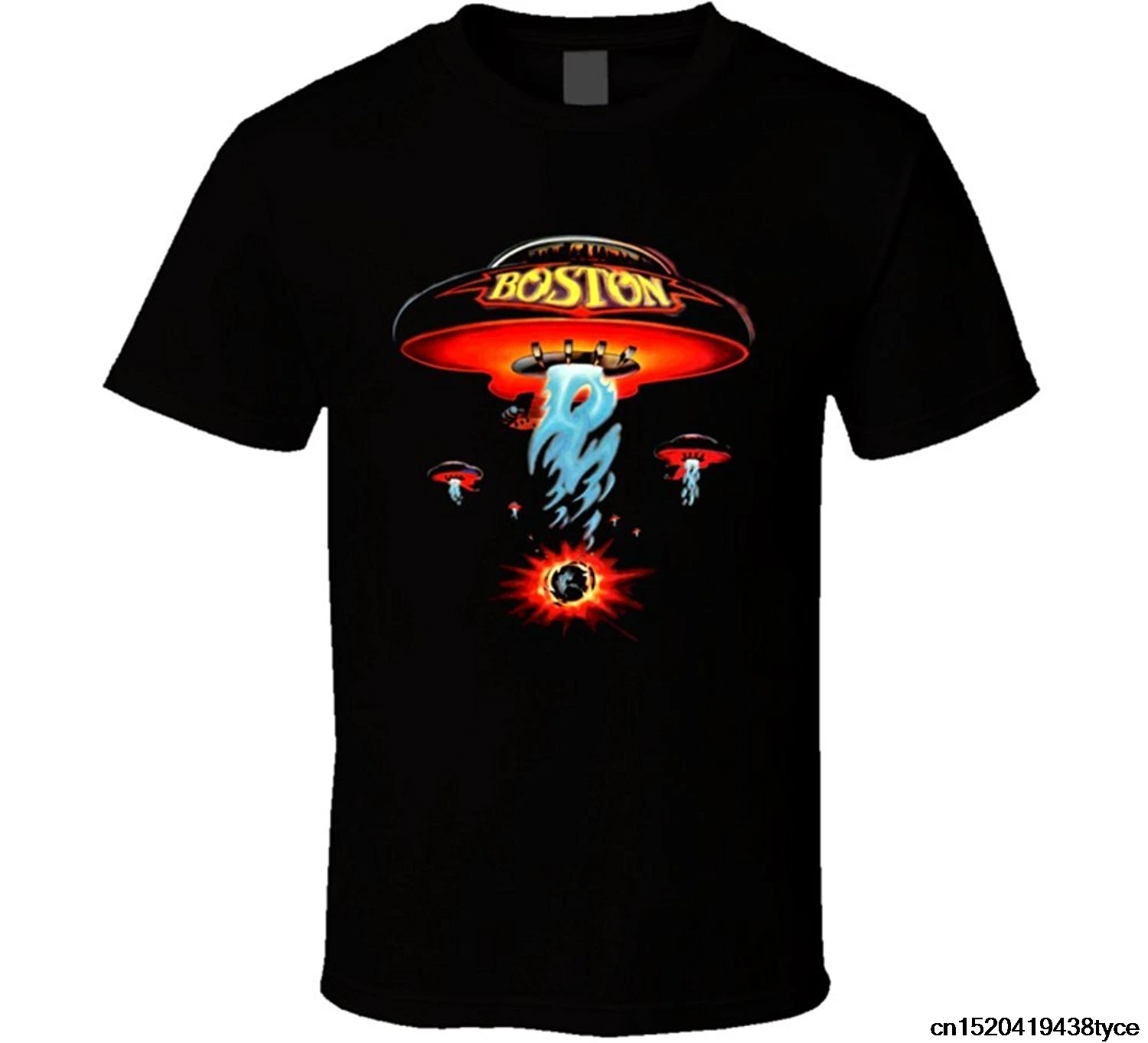 Gildan Boston Rock Band Logo T Shirtin TShirts from Men's Clothing on Alibaba