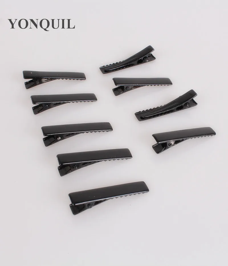 40MM black tone hairclips Single Prong alligator clip teeth clips handwork fascinator DIY craft