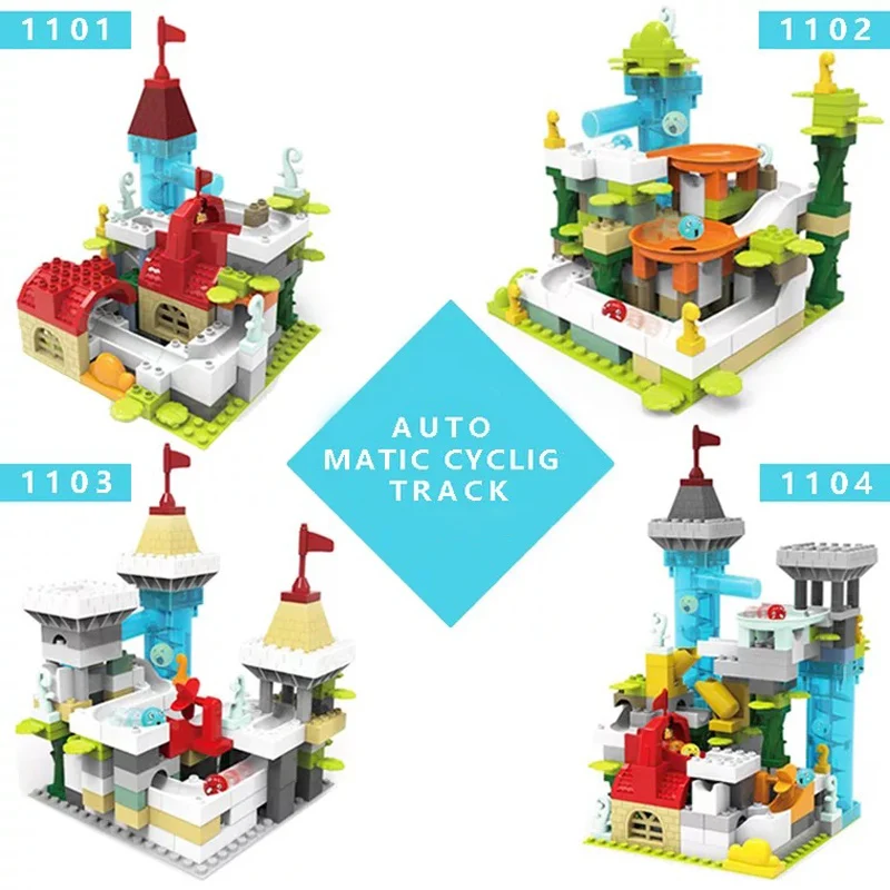 

Wange Automatic Cyclic Track Electric Ball Running With Motor Building Blocks Compatible LegoINGlys Duplo MOC Bricks Juguetes