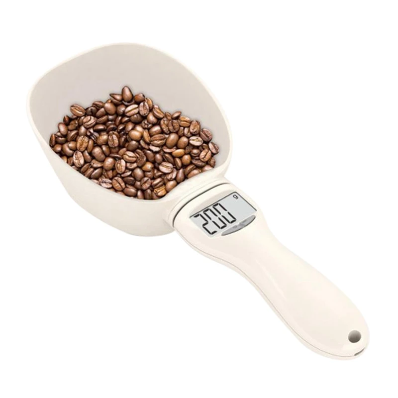

Measuring Spoon Cup 800G/0.1G Pet Food Water Scoop Kitchen Scale Spoon Portable Removeable With Led Display Dog Feeding
