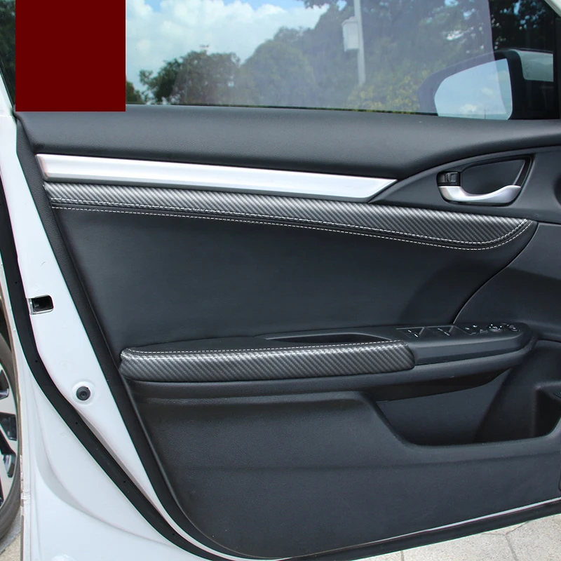 lsrtw2017 car styling leahter car door armrest cover for honda civic