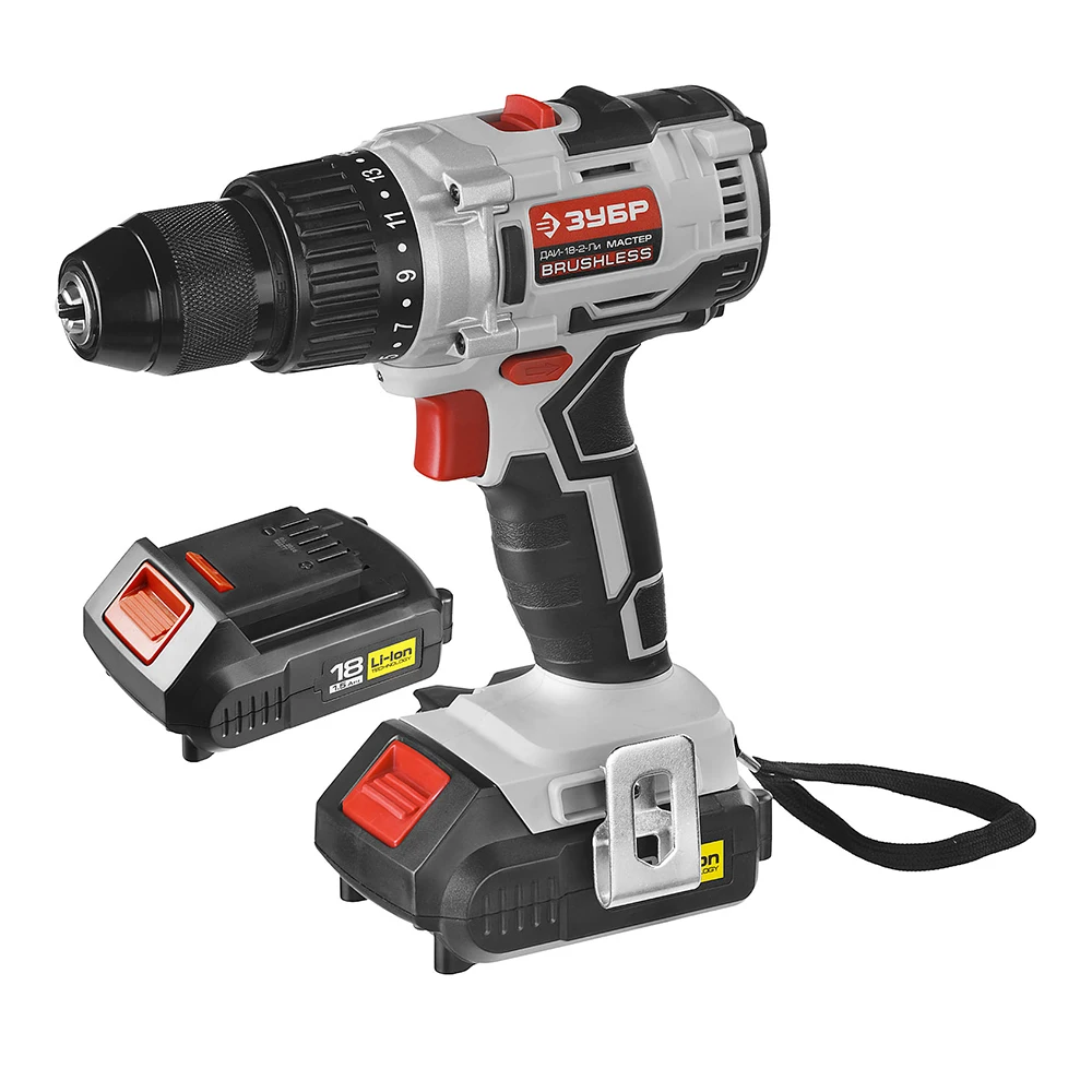 Cordless drill screwdriver ZUBR DAI 18 2 Li KNM4in Electric Drills