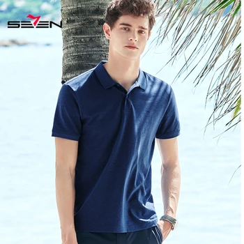 

Seven7 Brand 2019 New Arrival Man Polo Shirt Mens Casual Cotton Polo shirt Men Short Sleeve High Quantity polo men 116T50010