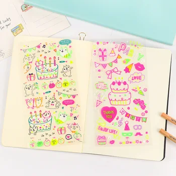 

Kawaii Thank You Happy Birthday Stickers Scrapbooking Bullet Journal Stickers Cute Diary Handmade Gold Sticker Stationery