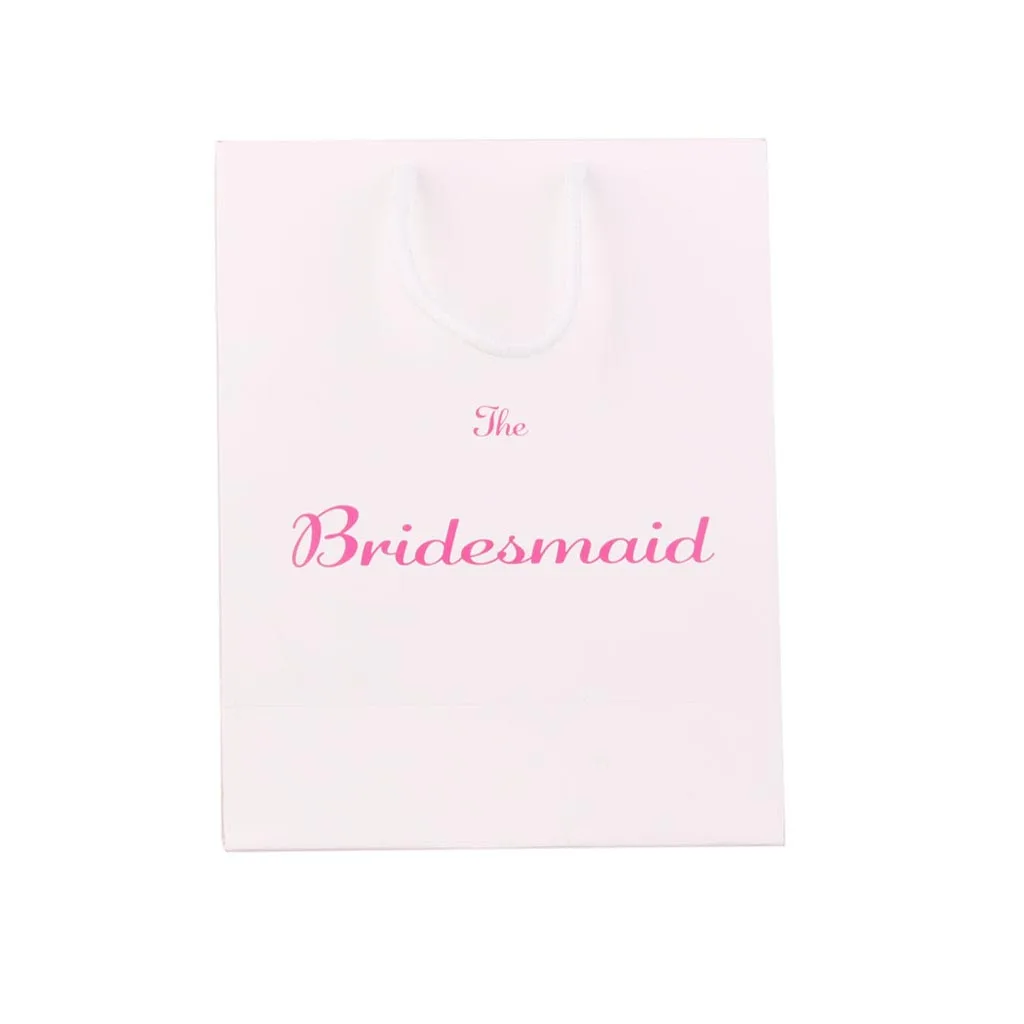 The Bridesmaid Printed Paper Favour Gift Bag with Handle for Wedding Party Printed Bridesmaid