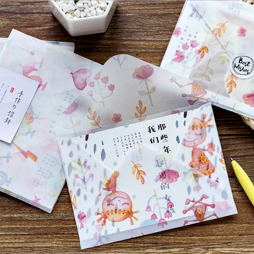 3 шт./партия, новая серия Prime Years Jinshi, цветная бумага, конверт для детей, открытка, праздничная открытка, подарок, школьные принадлежности