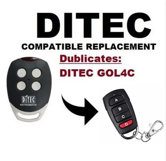 

2pcs FOR DITEC GOL4C garage door remote duplicator