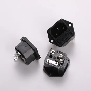 

The Longest Side Of The Connector Is About 44.5mm Wide 33.2mm AC Power Socket High Power 15A / 250V Flat Foot With Ear Connector