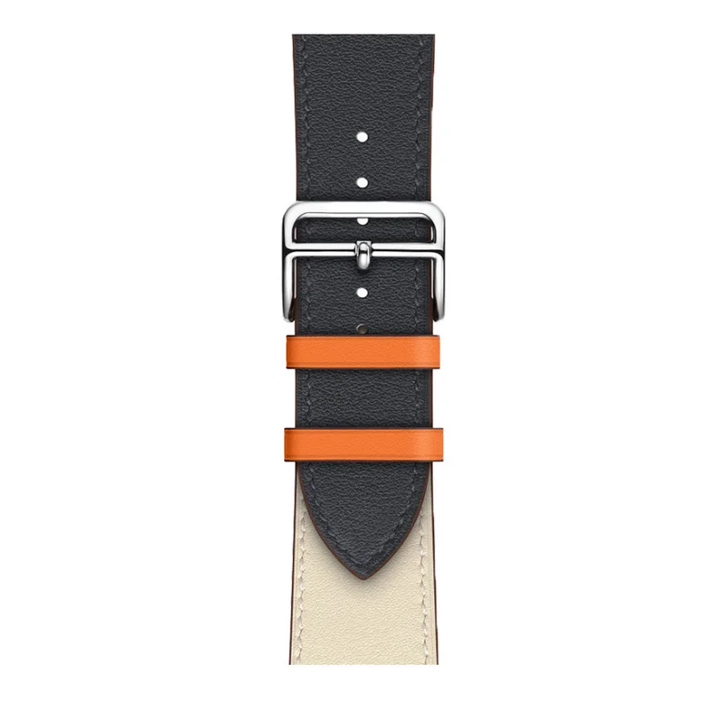 Single loop 06 Дизайн кожаный ремешок для Apple Watch ремешок 44 мм 40 мм Hermes Double Tour Correa 42 мм 38 мм ремешок для часов Iwatch серия 5 наручные часы - Цвет ремешка: Single loop 06