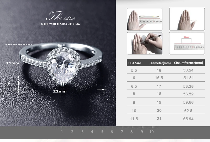ANFASNI Unique Design Elegant Wedding Rings Silver Color Micro Inlay AAA Zirconal For Unisex Jewelry Bijouterie CRI0137-B